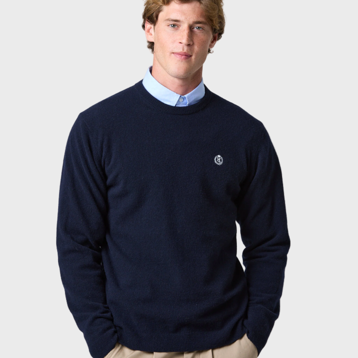 Henri Lloyd Teddington Crew Neck Jumper - Dark Navy