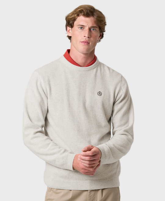 Henri Lloyd Teddington Crew Neck Jumper - Off White
