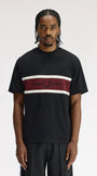 Fred Perry M2405 Embriodered Panel T-Shirt - Black