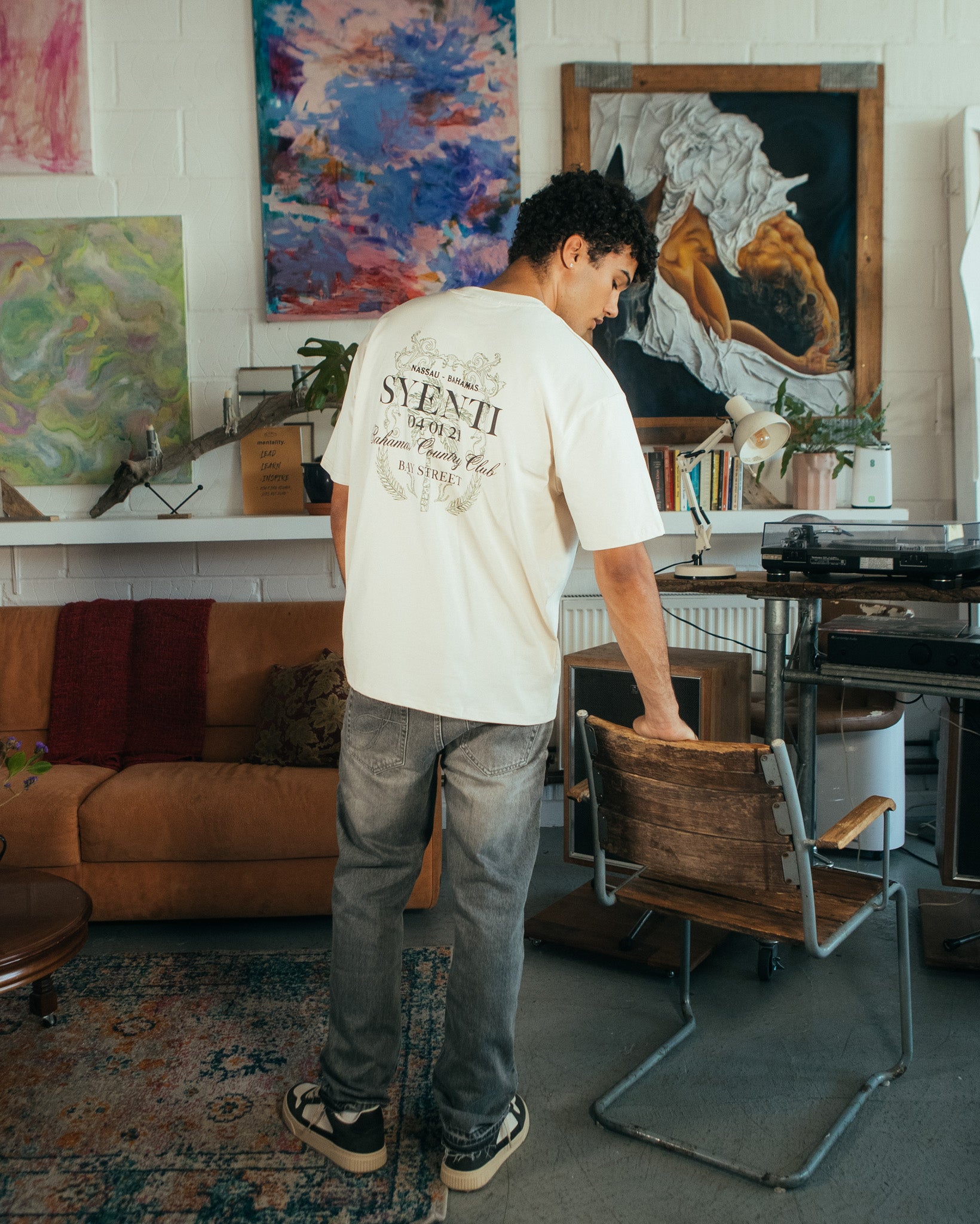 Syenti Country Club T-Shirt - Light Stone