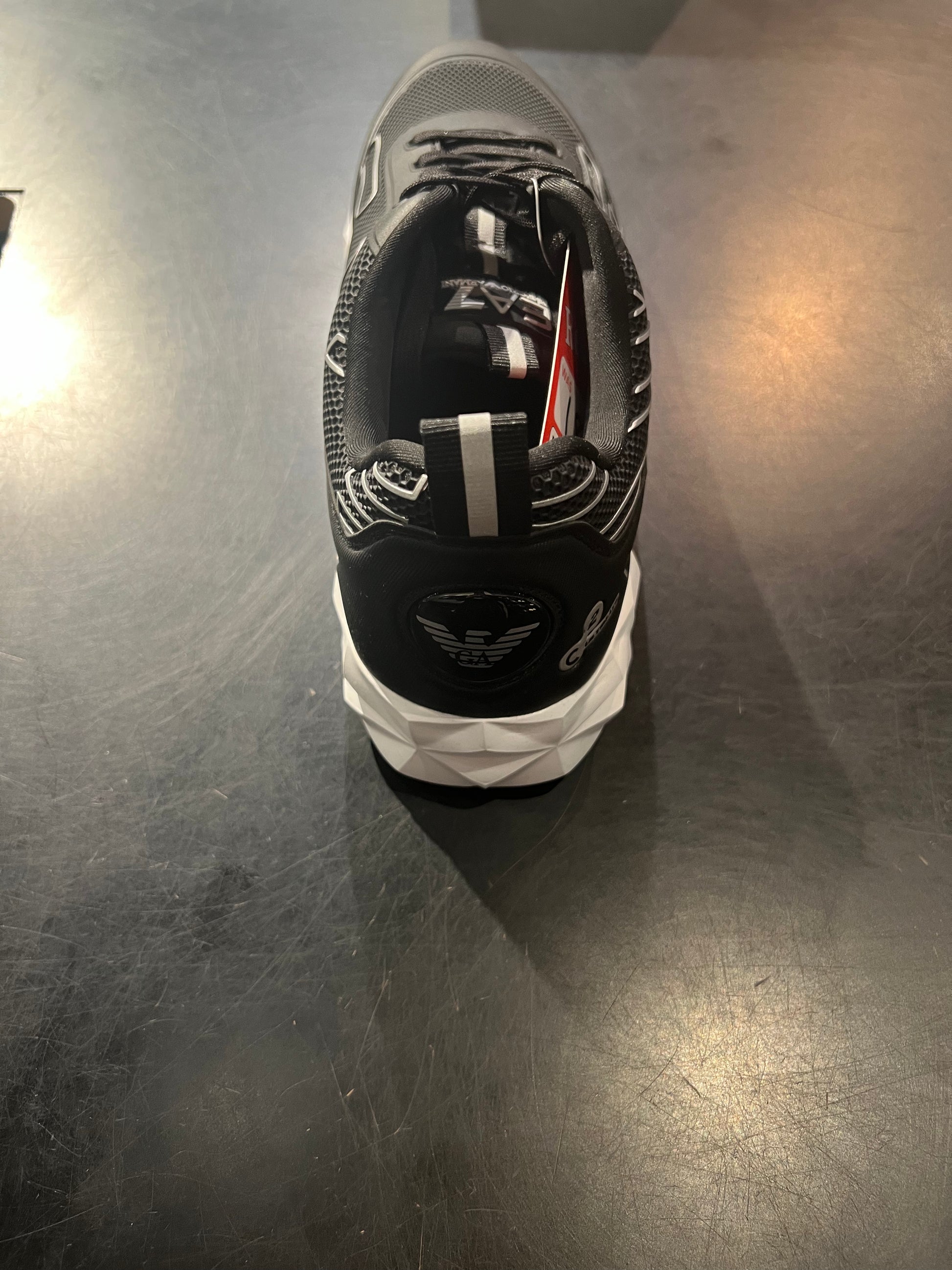 EA7 Emporio Armani X8X154 Woven Trainers - Triple Black/Silver