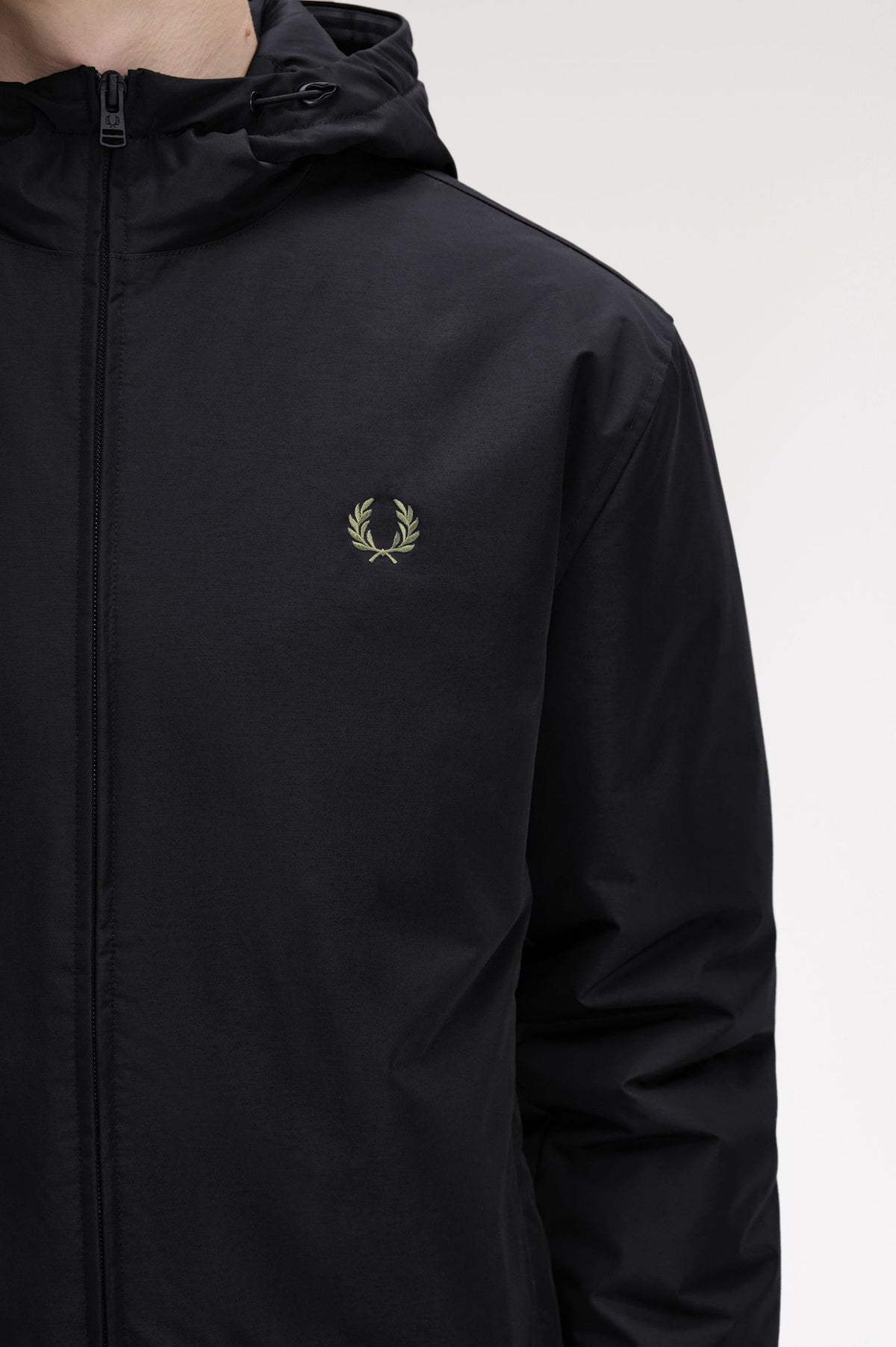 Fred Perry J1304 Hooded Brentham Jacket 184 - Black
