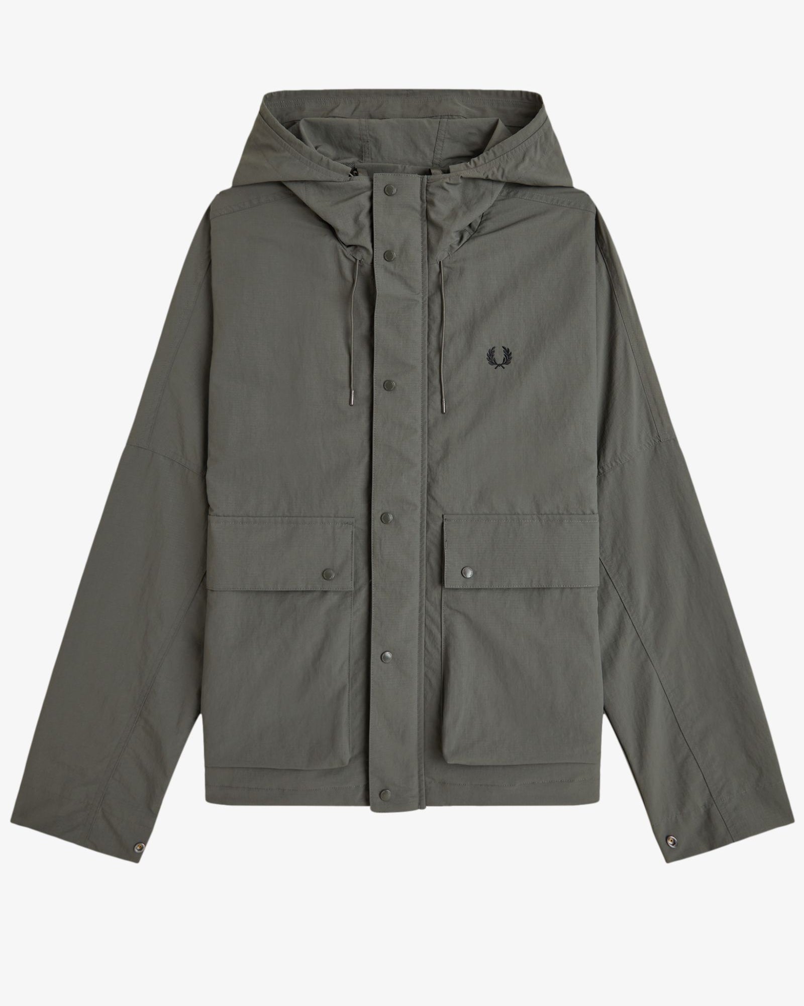 Fred Perry J2323 Cropped Ripstop Parka - D09 Field Green