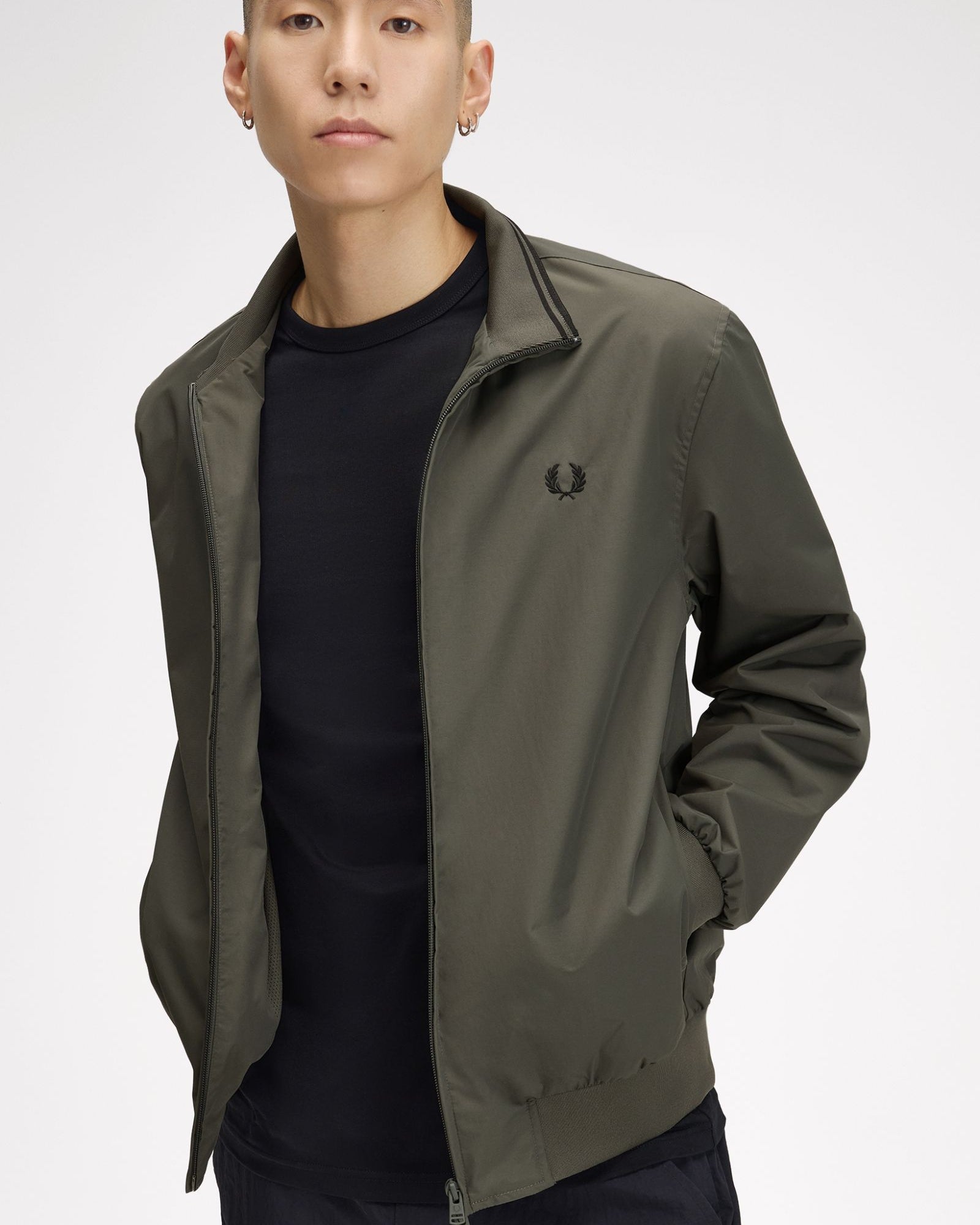Fred Perry J2660 Brentham Jacket 148 - Field Green