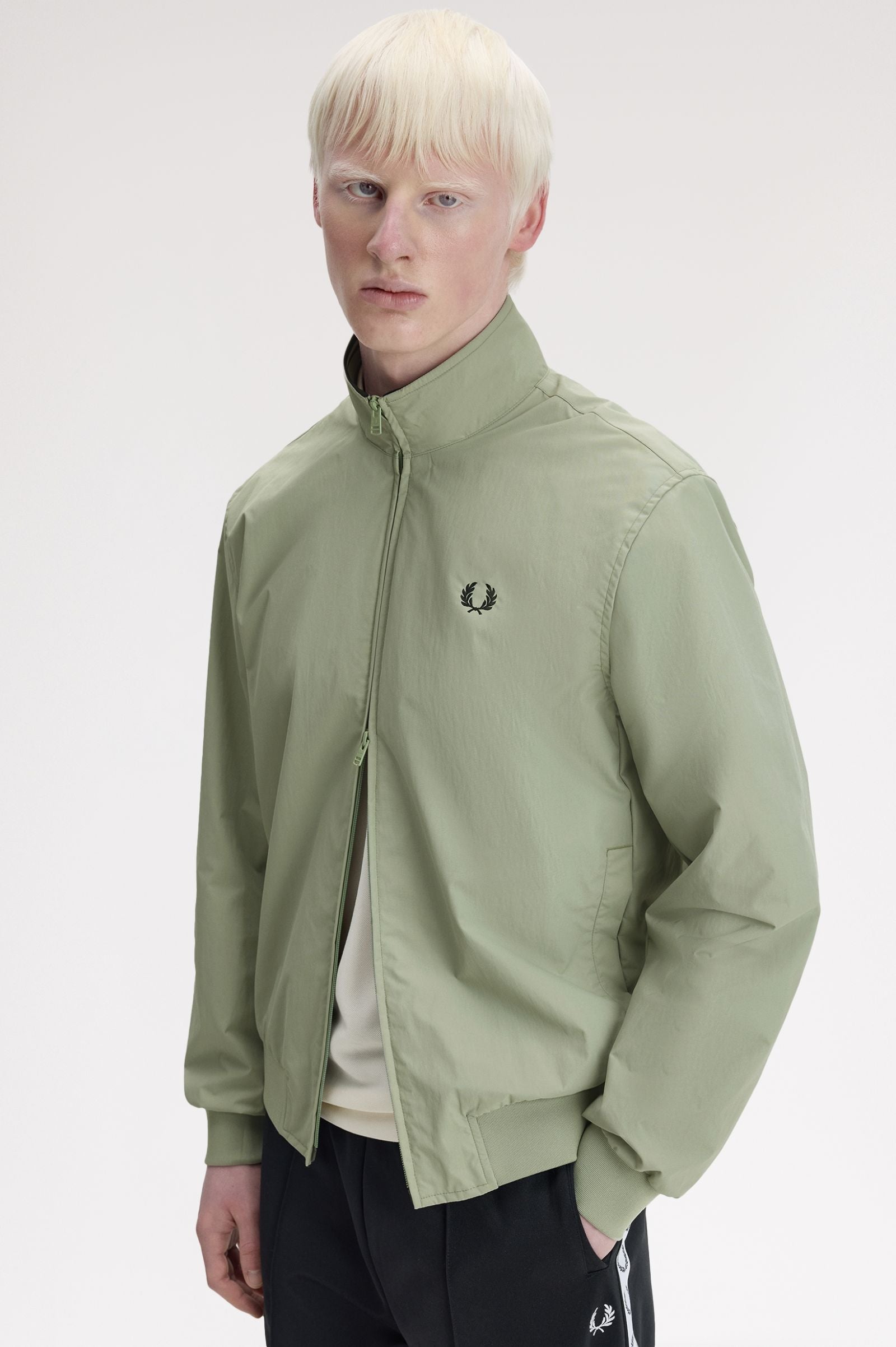 Fred Perry J2660 Brentham Jacket S23 - Seagrass/Black