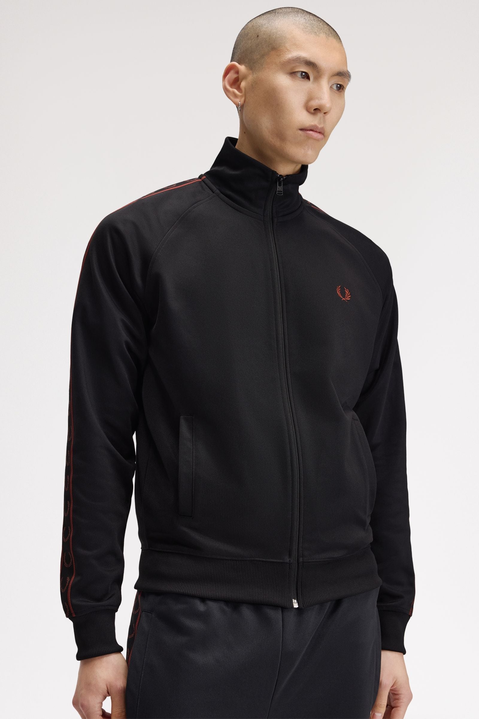Fred Perry J5557 Contrast Tape Jacket 220 - Black