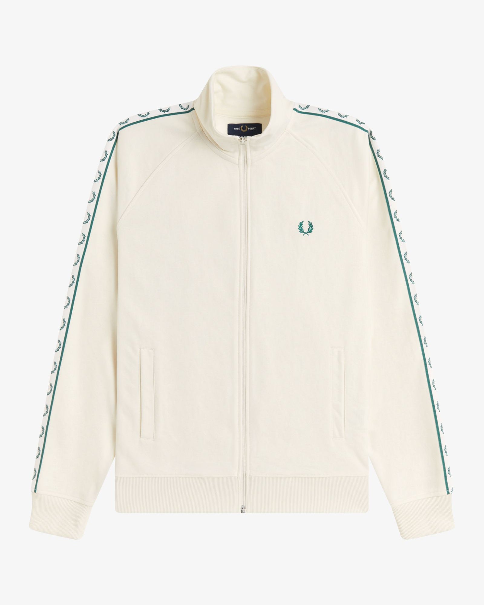 Fred Perry J5557 Contrast Tape Track Jacket 170 - Ecru