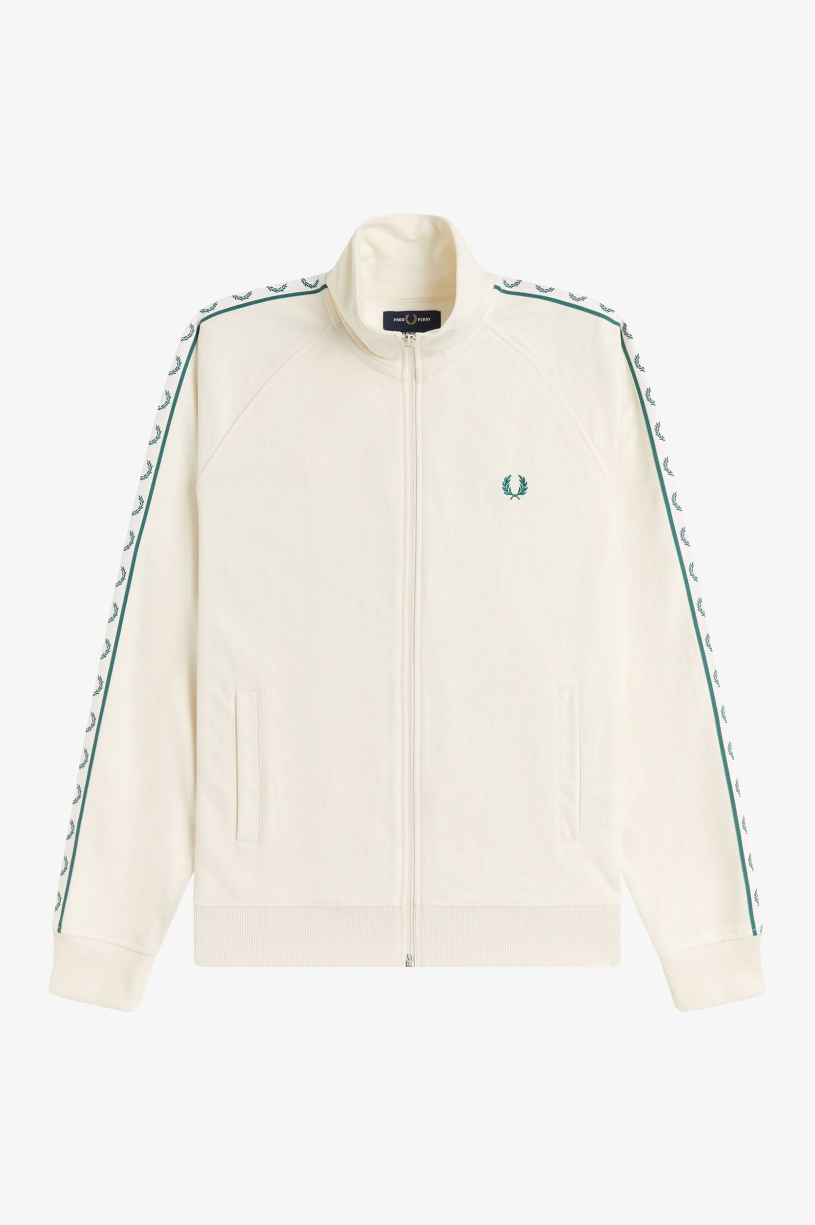 Fred Perry J5557 Contrast Tape Track Jacket 170 - Ecru