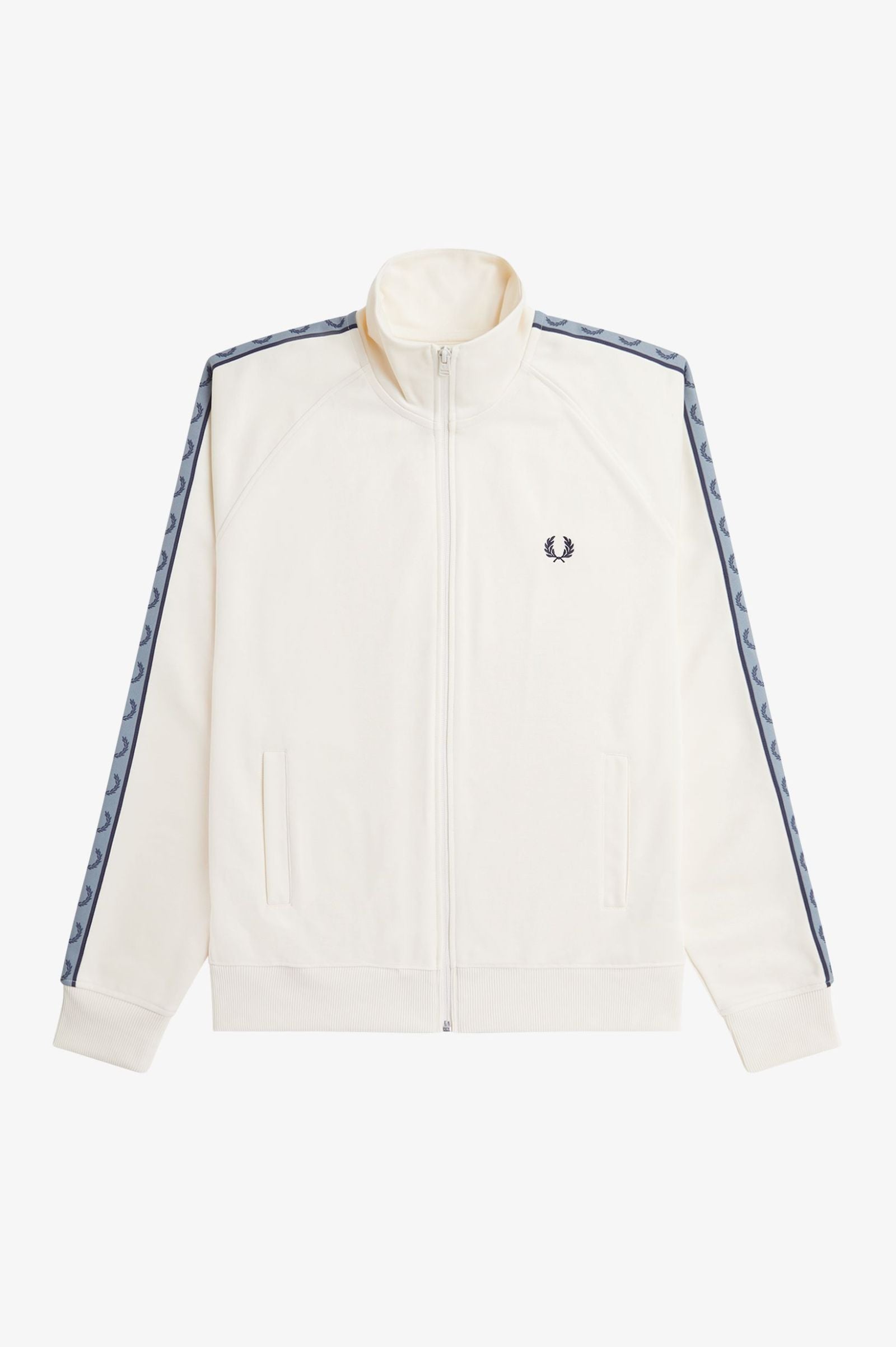 Fred Perry J5557 Contast Taped Track Jacket - Z29 Ecru/Navy