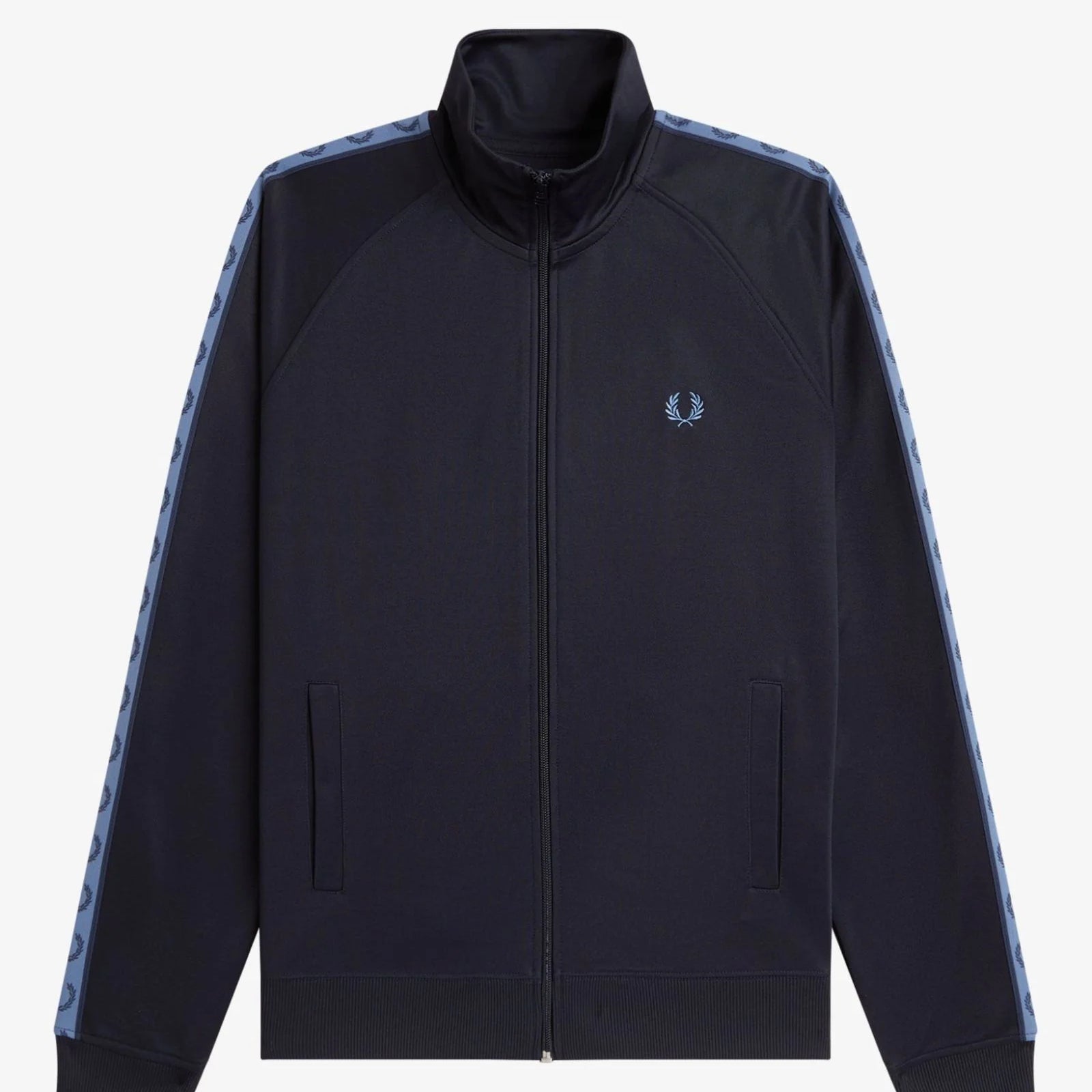 Fred Perry J5557 Contrast Tape Track Jacket 93A - NVY/ACEBL/TNSBL