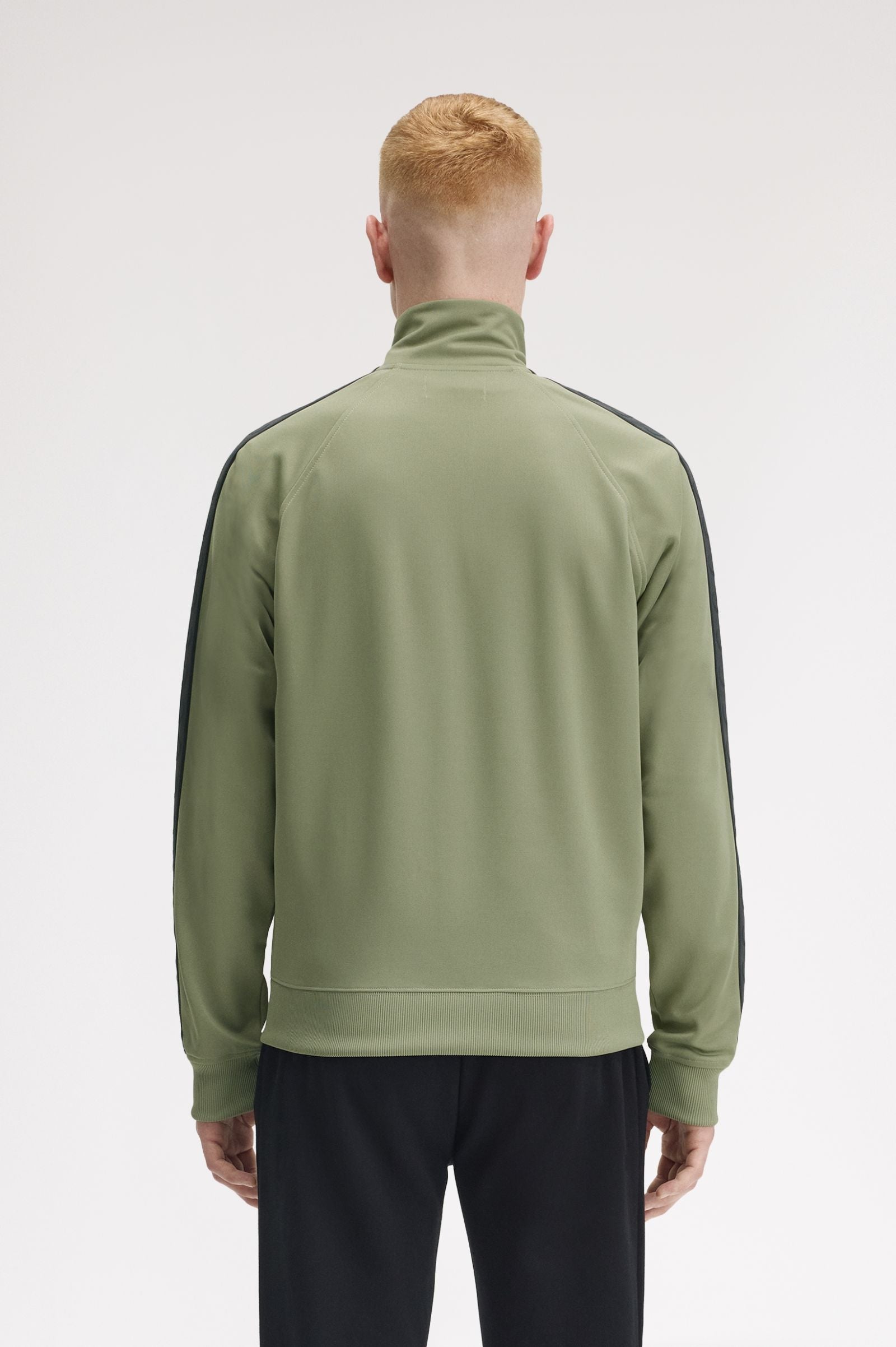Fred Perry J5557 Contrast Tape Track Jacket - Z07 Olive/Anchor