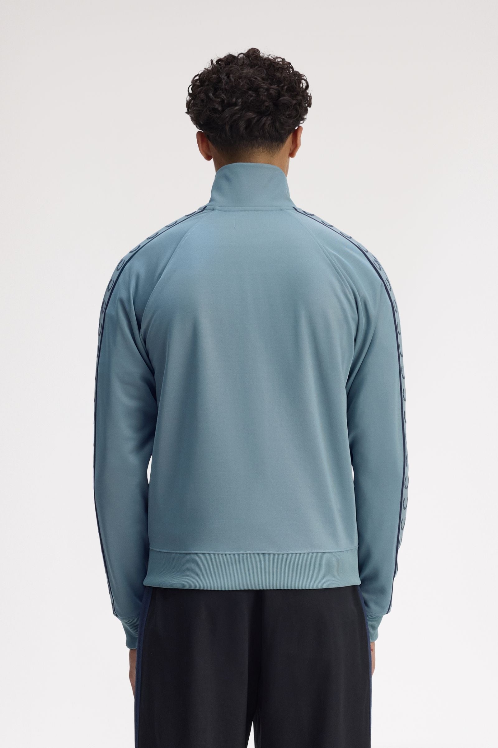 Fred Perry J5557 Contrast Tape Track Jacket - Z56 Stockport Blue/Navy