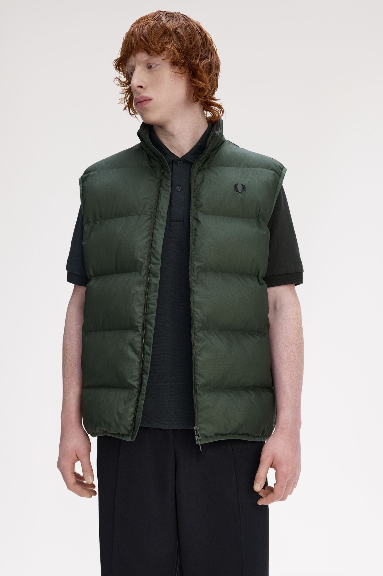 Fred Perry J8522 Insulated Gilet - X89 Court Green