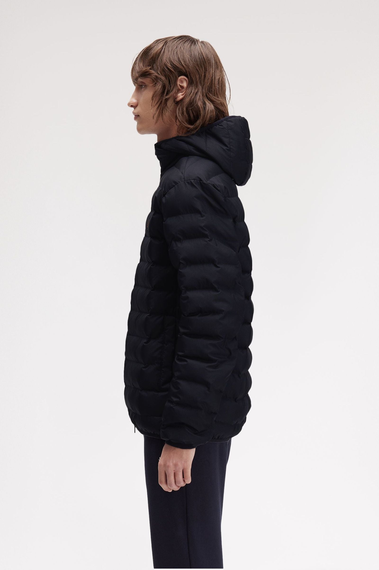 Fred Perry J8553 Hooded Insulated Jacket 184 Black