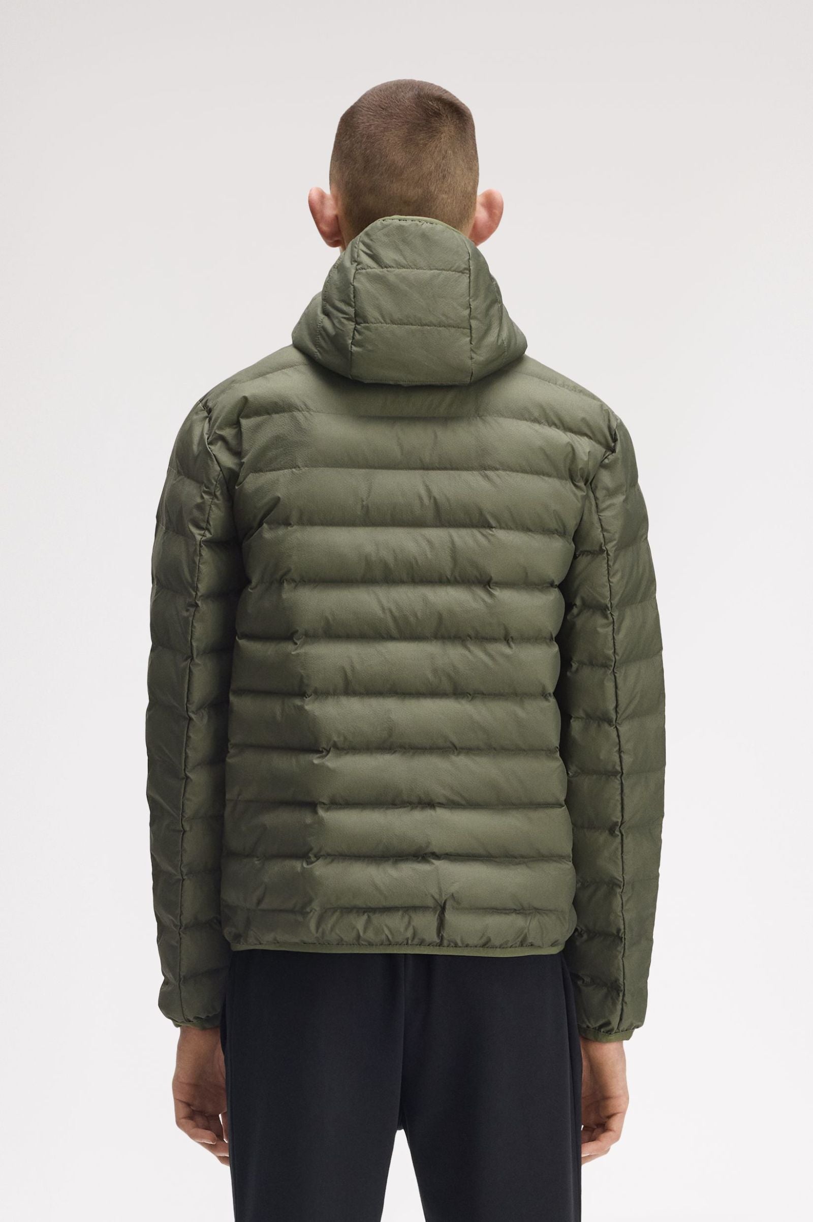 Fred Perry J8553 Hooded Insulated Jacket - X21 Laurel Wreth Green