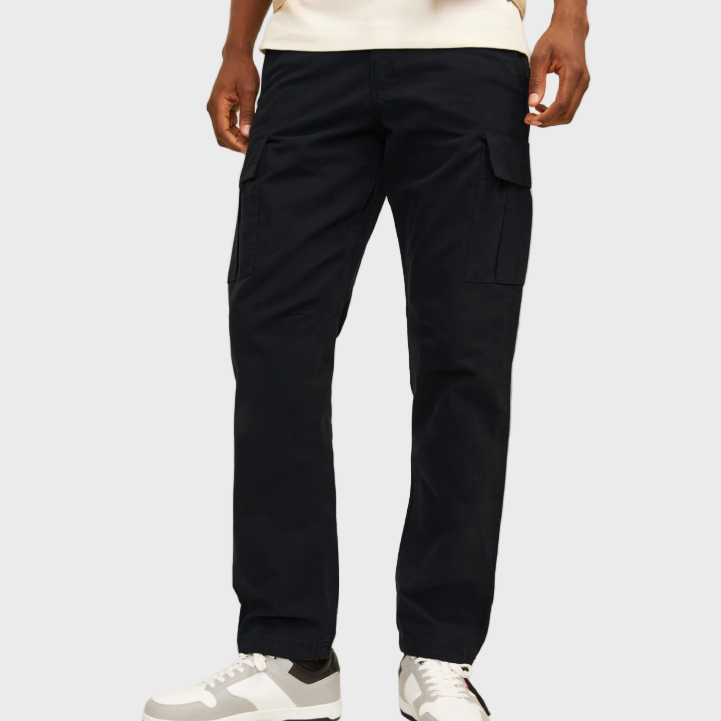 Jack & Jones Kane Barkley Loose Fit Cargo Pant - Black