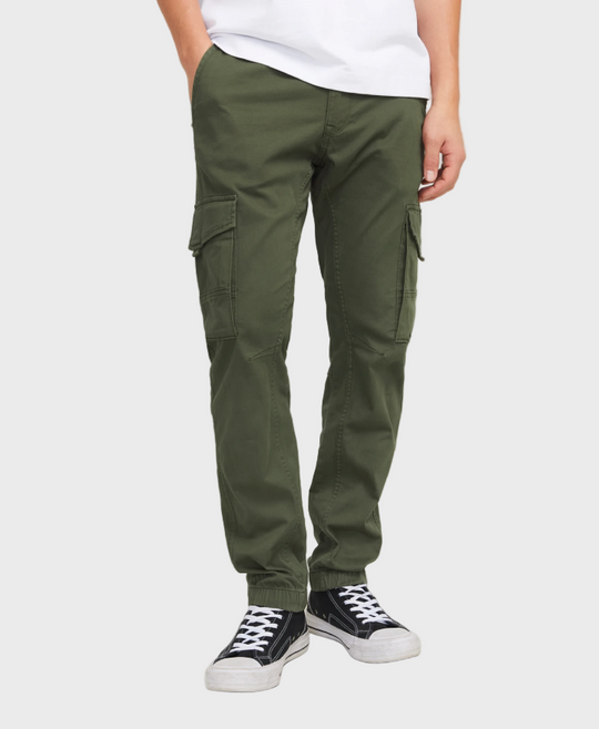 Jack & Jones Paul Flake Slim Fit Cargo Pants - Olive Night