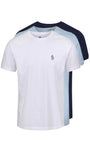 LUKE 1977 3 PACK JOHNYS CREW TEE WHITE NAVY/SKY/WHITE