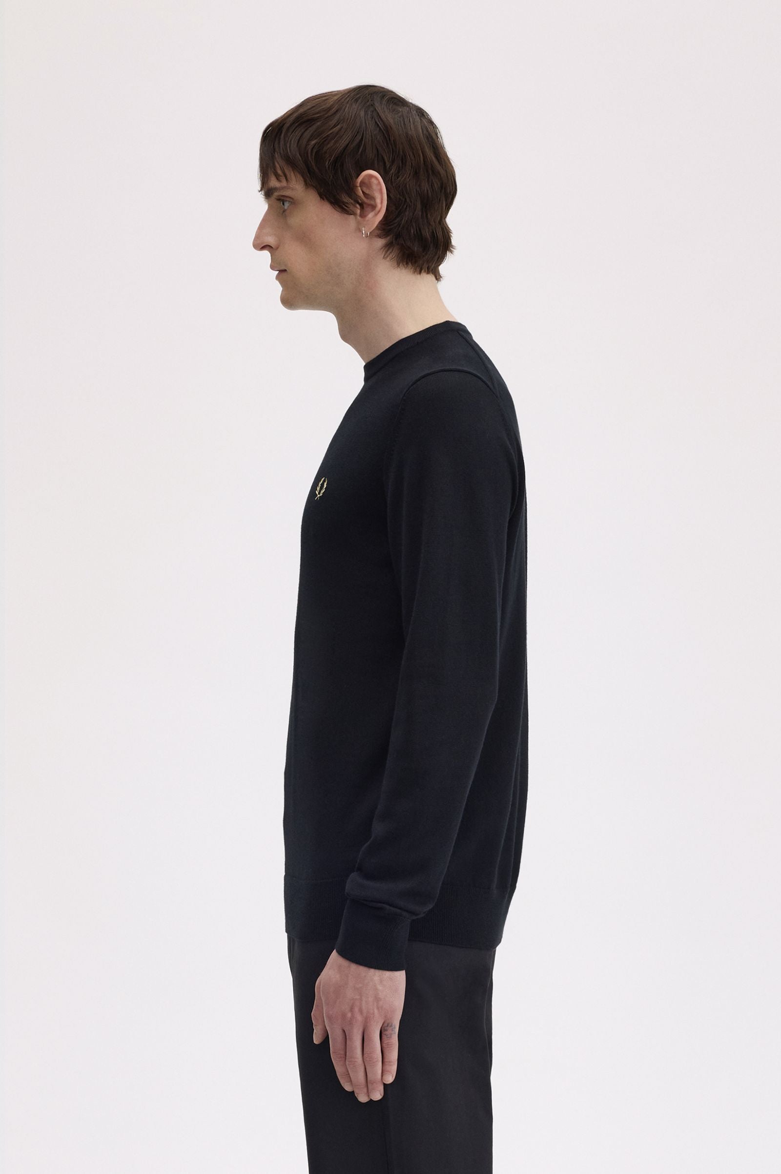 Fred Perry K9601 Classic Crew Neck Sweatshirt - 198 Black