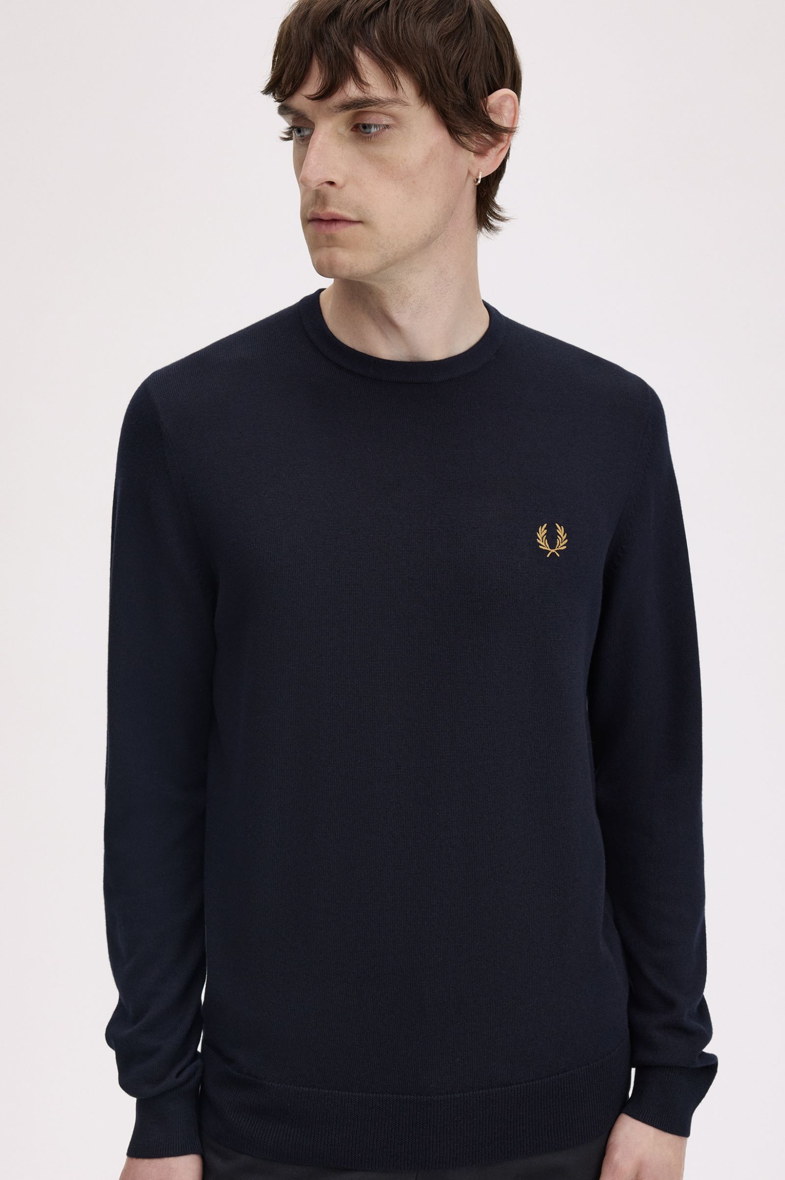 Fred Perry K9601 Classic Crew Neck Jumper - 795 Navy – Vault Menswear