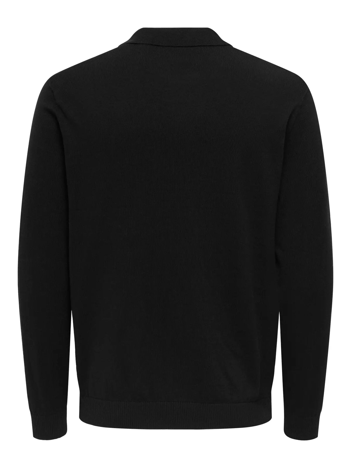 Only & Sons Loui Knitted LS Polo - Black