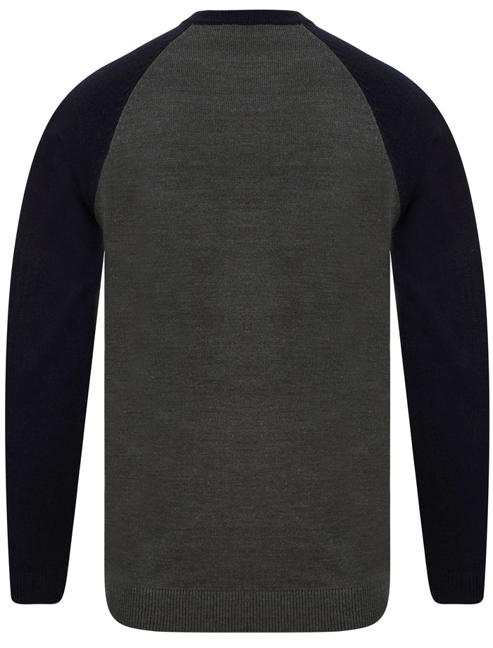 Kensington Hampshire Contrast Sleeve Knitted Jumper