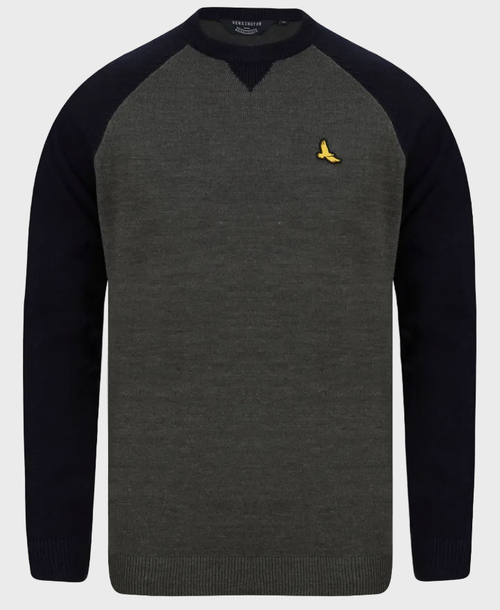 Kensington Hampshire Contrast Sleeve Knitted Jumper