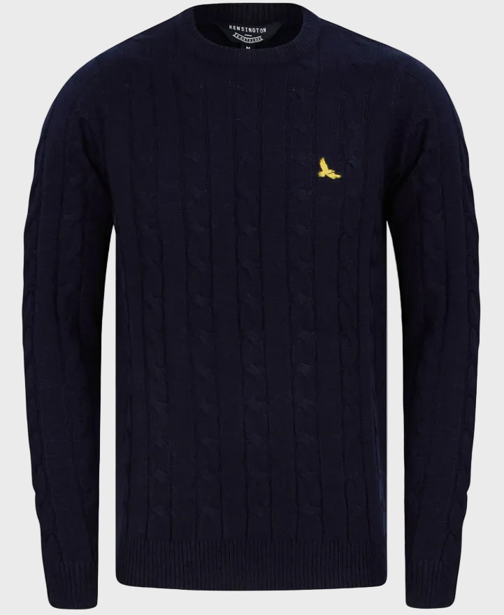 Kensington Murph Cable Knit Crew Neck Jumper
