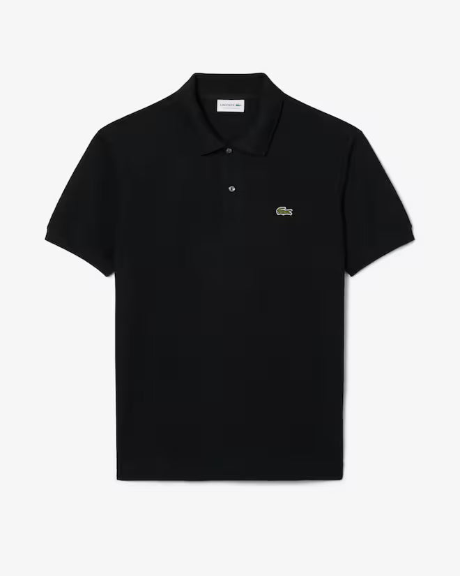 Lacoste L1212-00 AC696 Short Sleeved Ribbed Polo 031 - Black