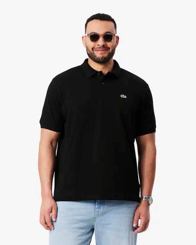 Lacoste L1212-00 AC696 Short Sleeved Ribbed Polo 031 - Black