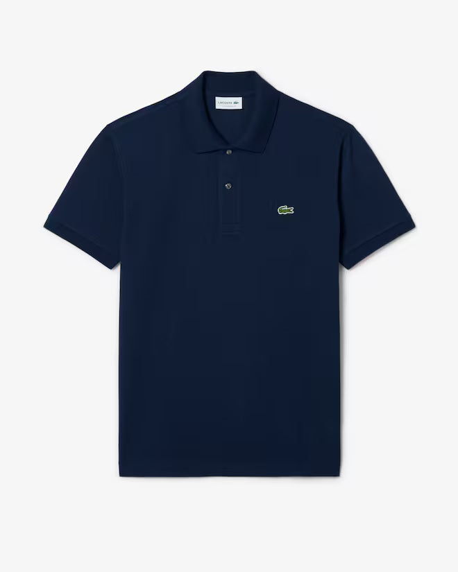 Lacoste L1212-00 AC696 Short Sleeved Ribbed Polo 166 - Navy Blue