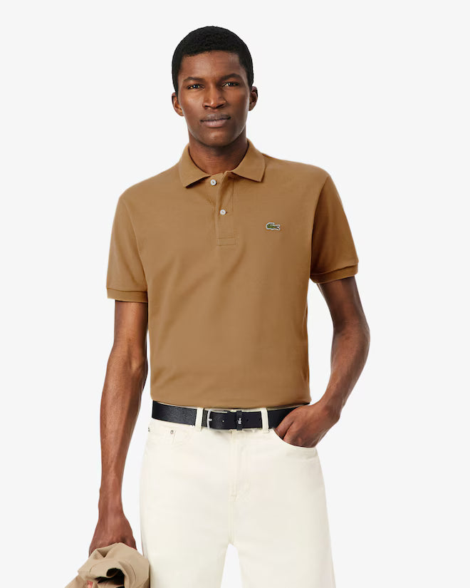 Lacoste L1212-00 AC696 Short Sleeved Ribbed Polo SIX - Cookie