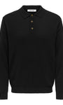 Only & Sons Loui Knitted LS Polo - Black