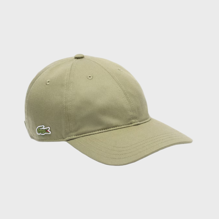 Lacoste Cotton Twill Cap - BMY Khaki Green