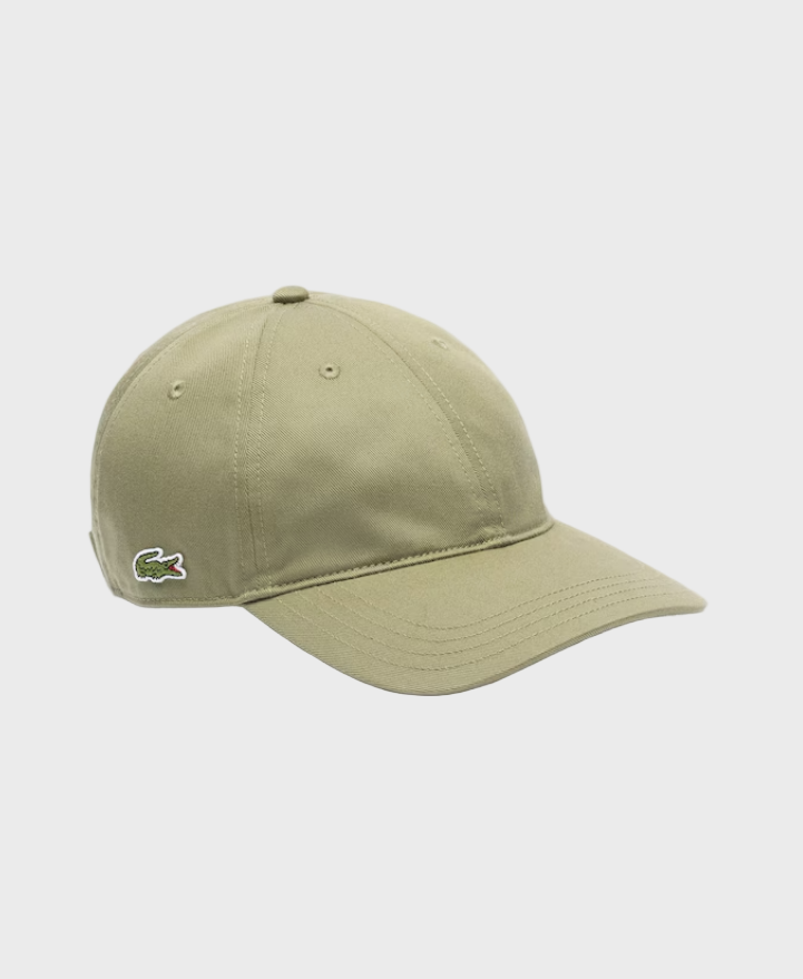Lacoste Cotton Twill Cap - BMY Khaki Green
