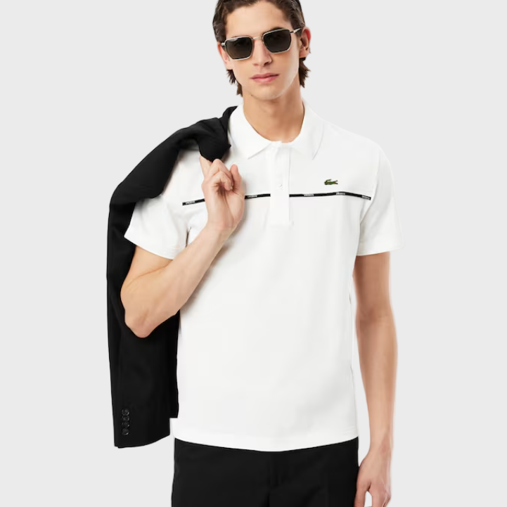 Lacoste PH9863 Regular Fit Logo Trim L.12.12 Polo Shirt - 001 White