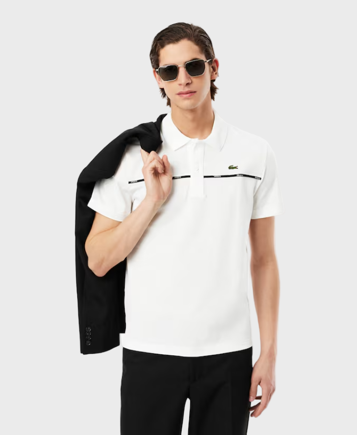 Lacoste PH9863 Regular Fit Logo Trim L.12.12 Polo Shirt - 001 White
