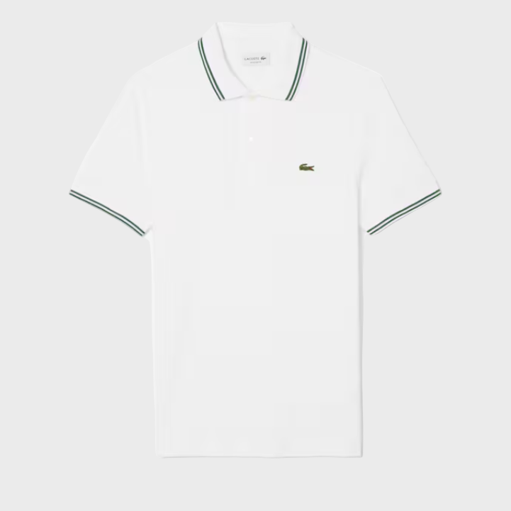 Lacoste PH9875 Regular Fit Trim Accent L.12.12 Polo Shirt 001 White