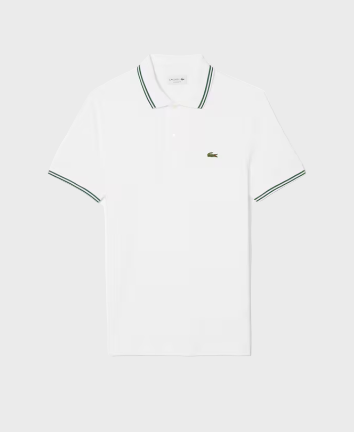 Lacoste PH9875 Regular Fit Trim Accent L.12.12 Polo Shirt 001 White