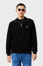 Lacoste SH1927 Zip-Up High Neck Interlock Sweatshirt - 031 Black