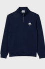 Lacoste SH2735 High Neck Zip-Up Print Sweatshirt - 166 Midnight Blue