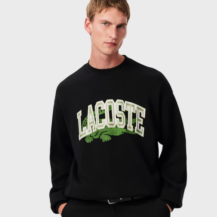 Lacoste SH2850 Loose Fleece Sweatshirt - Black