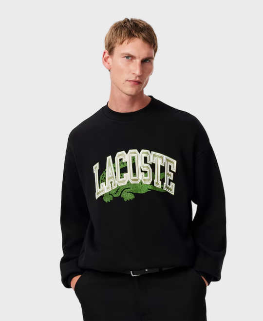 Lacoste SH2850 Loose Fleece Sweatshirt - Black