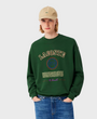 Lacoste SH5888 Heritage Embroidery Fleece Sweatshirt - 132 Pine Green