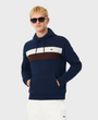 Lacoste SH8161 Colour-Block Fleece Hoodie - 6WZ Navy/White/Brown