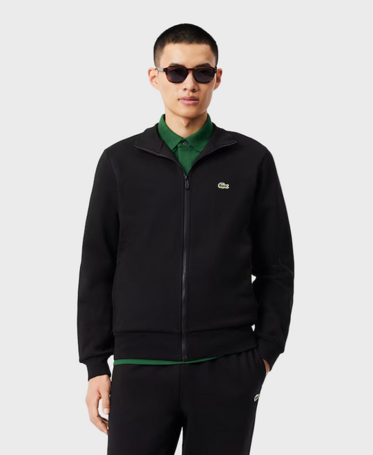 Lacoste SH9622 Zip-Up High Neck Fleece Sweatshirt - 031 Black