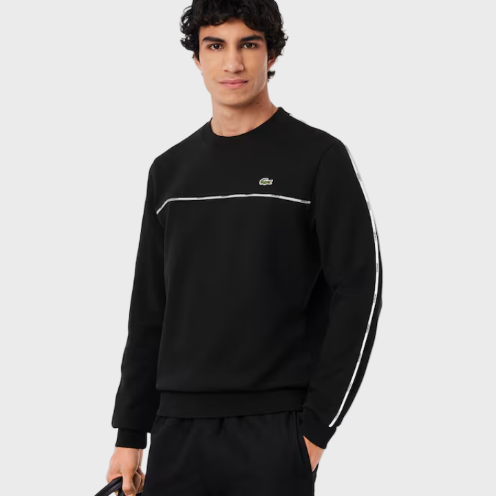 Lacoste SH9818 Logo Trim Fleece Sweatshirt - 031 Black