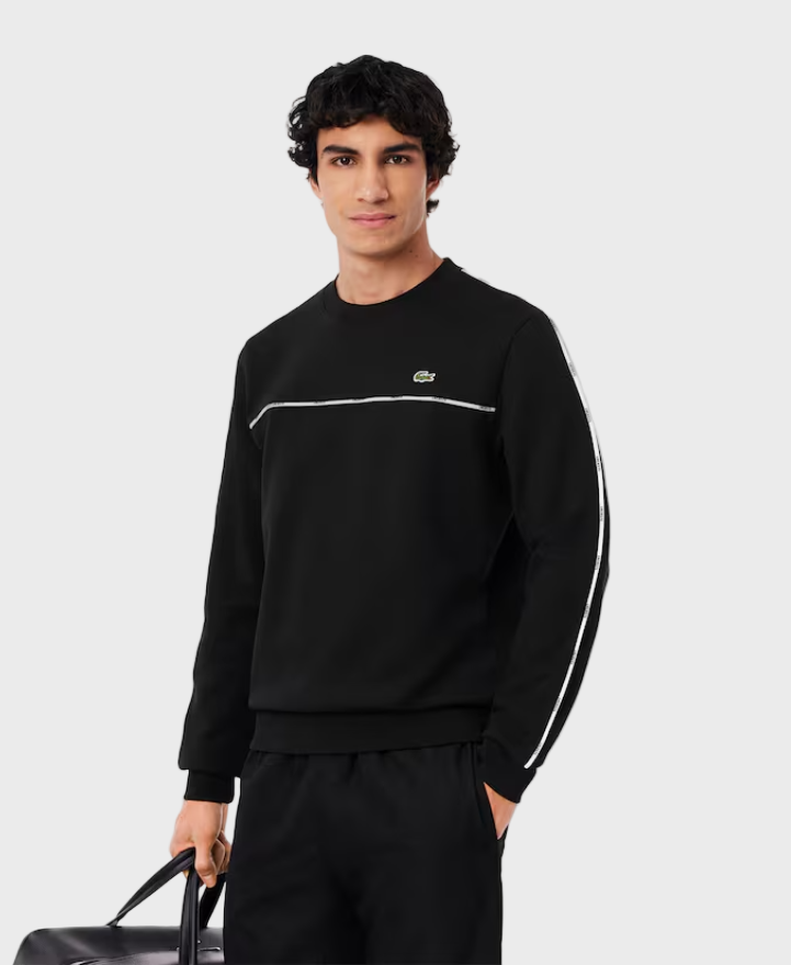 Lacoste SH9818 Logo Trim Fleece Sweatshirt - 031 Black