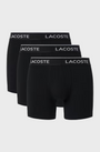 Lacoste Stretch Cotton Boxer Briefs (3 Pack) - 031 Black