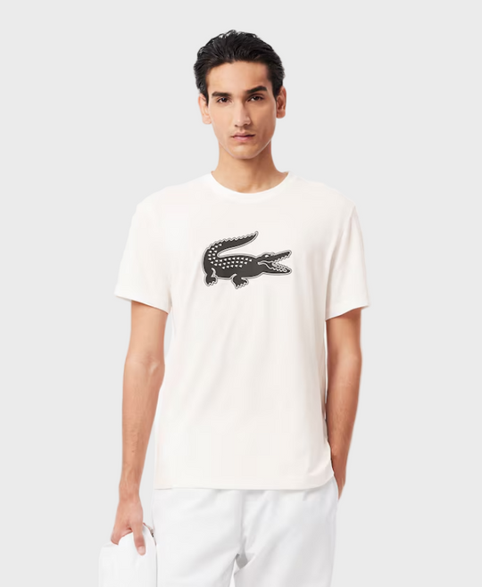 Lacoste TH2042Ultra Dry XXL Logo Sport T-Shirt - AU8 White/Black